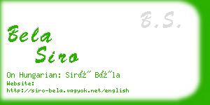 bela siro business card